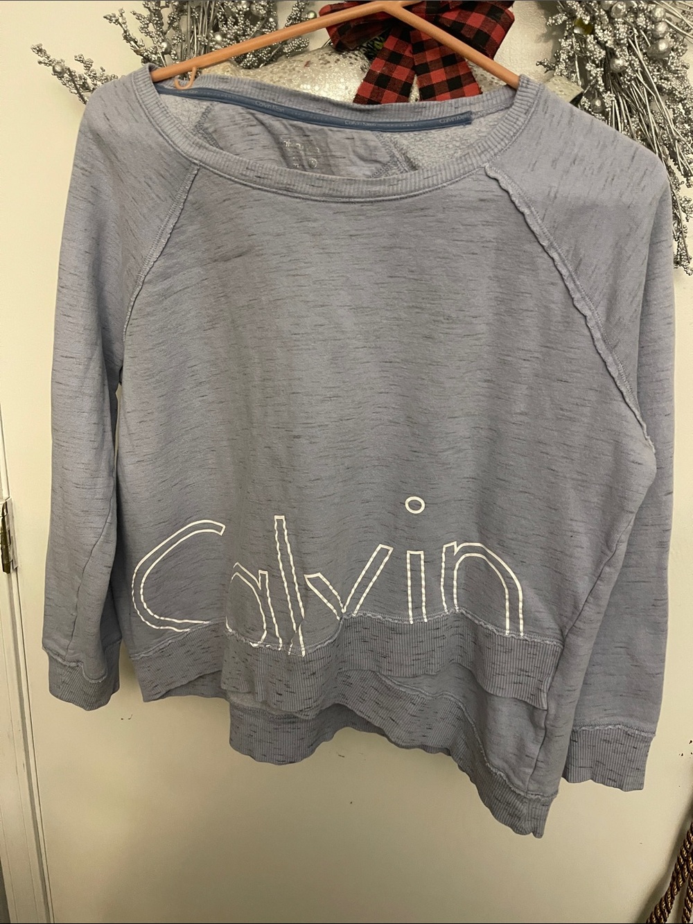 Calvin Klein Pale Blue Logo Crewneck Sweatshirt